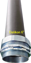 Delikon AI Data Center wiring 6 inches Liquid Tight Metal Conduit and Liquid Tight Connector